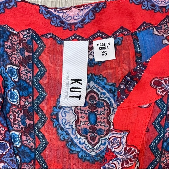 KUT from the KLOTH Jasmine Chiffon Button-Up Shirt Size XS - Picture 7 of 8